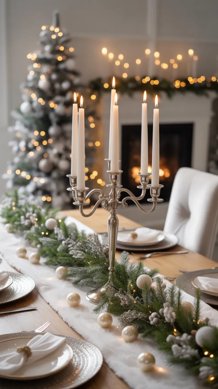 Silver Glow and Frosted Pearls on an Elegant Christmas Table