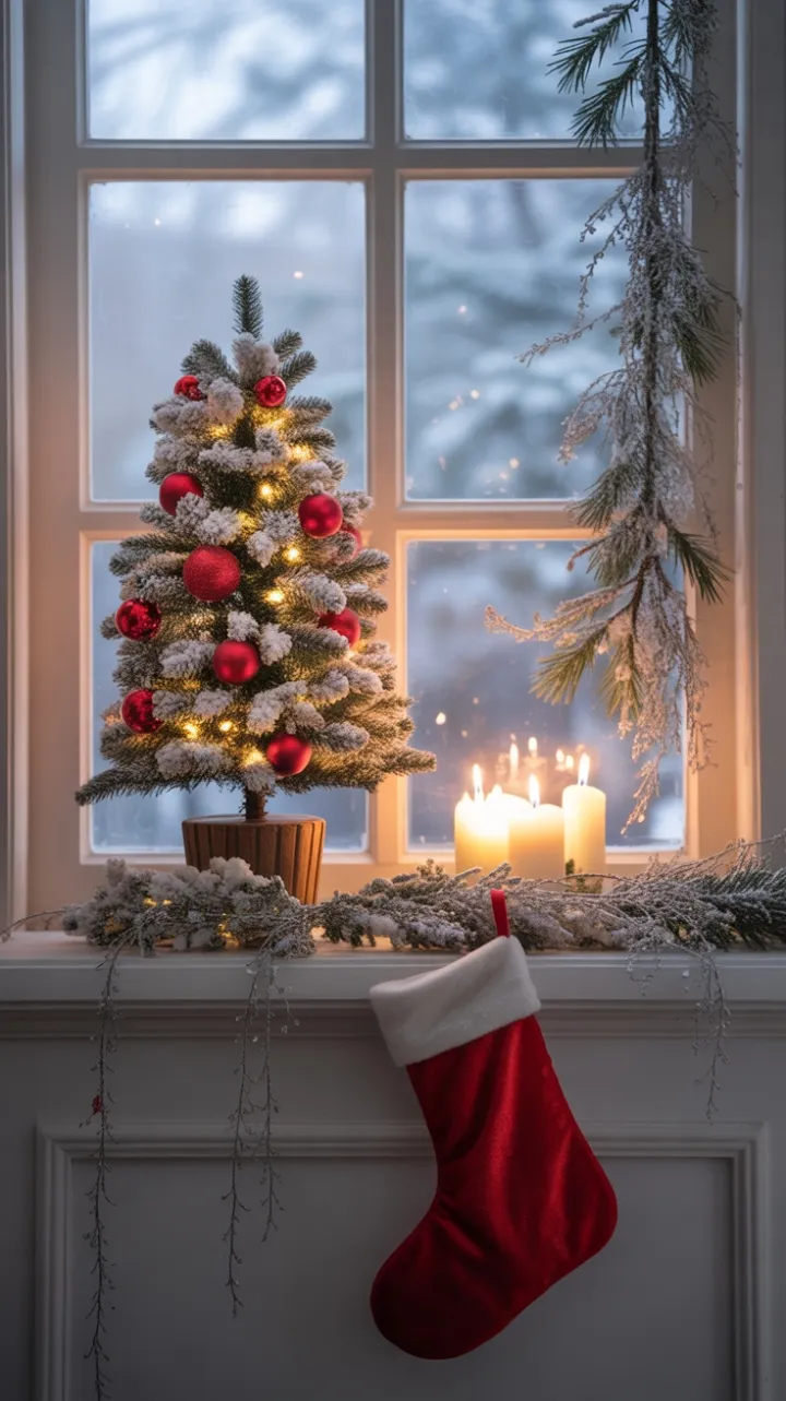 Snow-Kissed Window of Warmth and Wonder