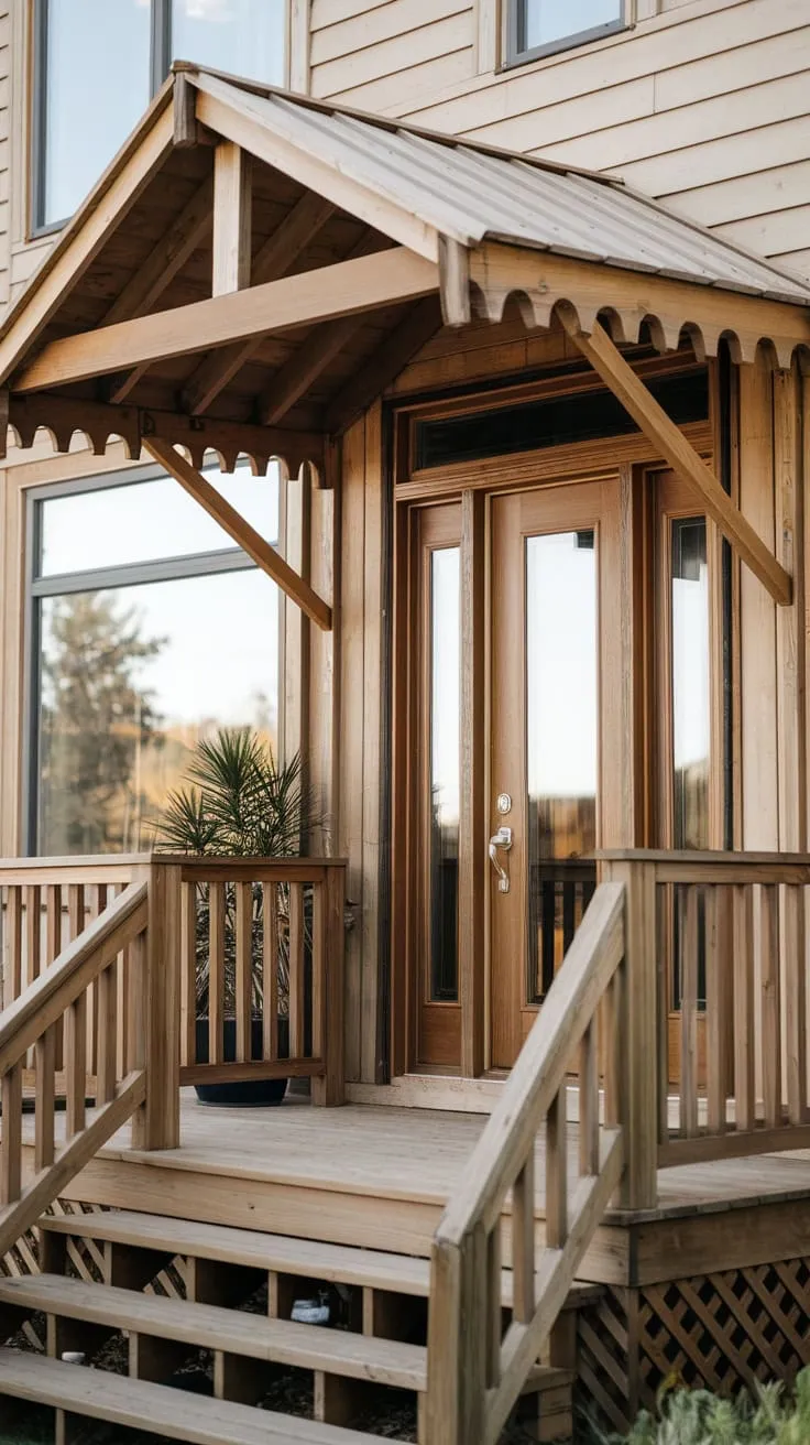 Inviting Front Porch Oasis with a Cozy Awning