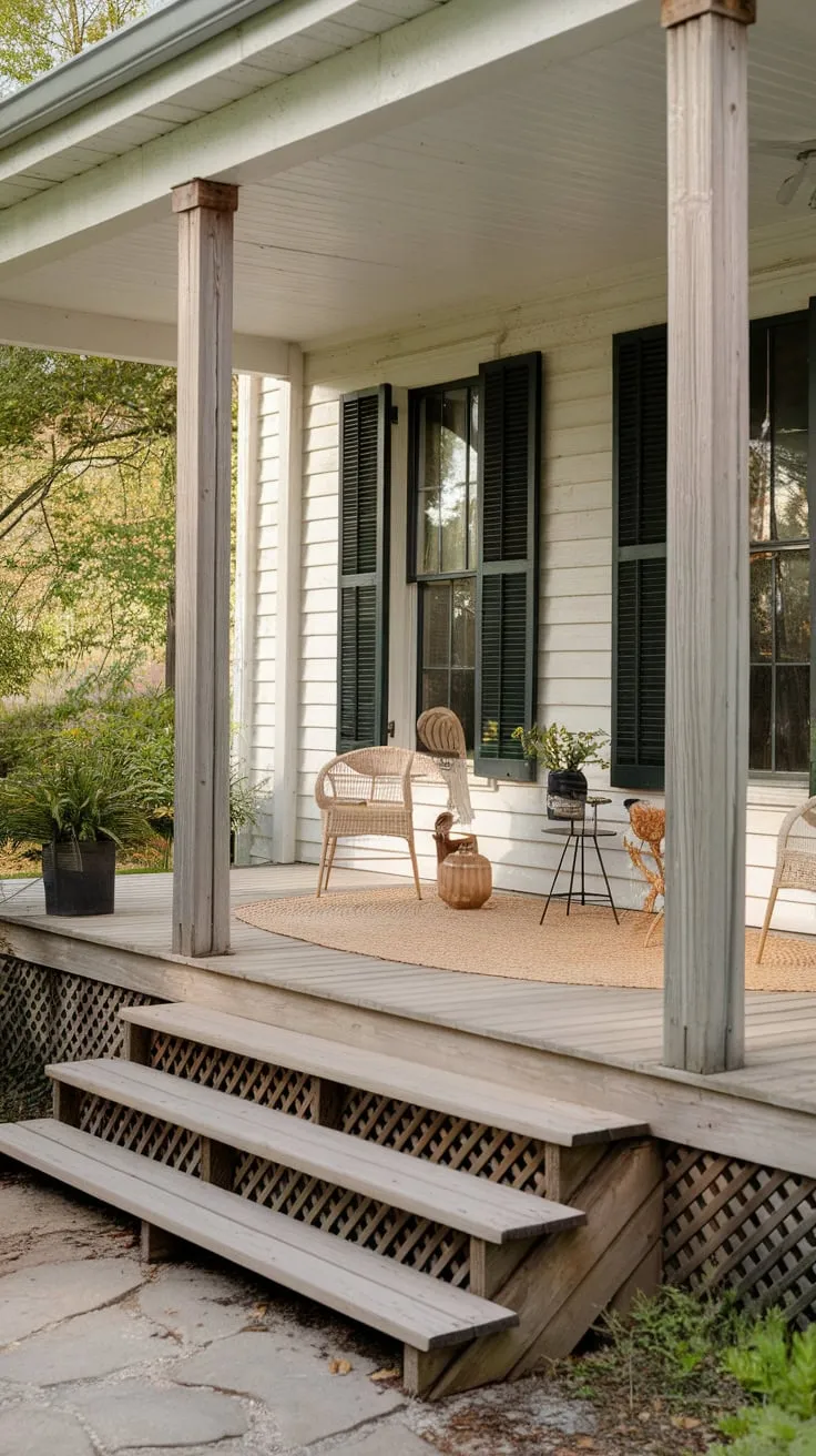 Charming Wooden Porch Oasis
