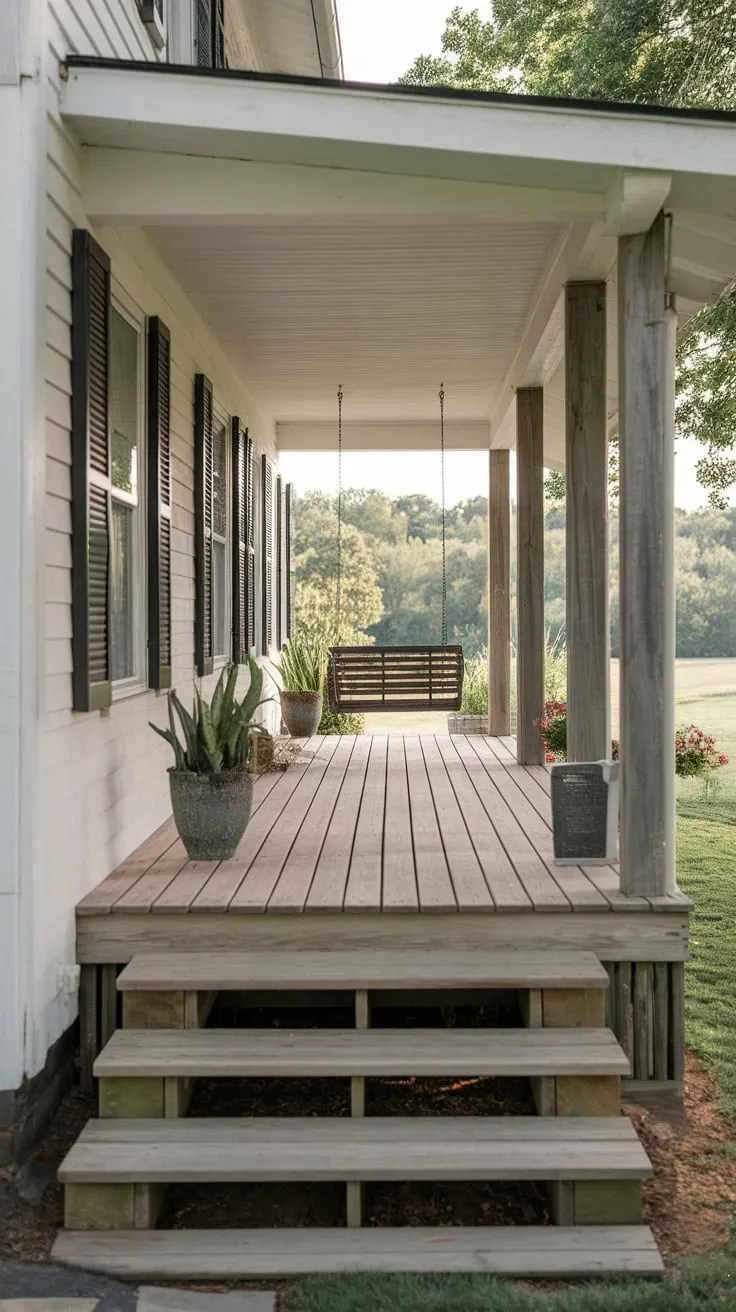Charming Wooden Porch with Rustic Appeal