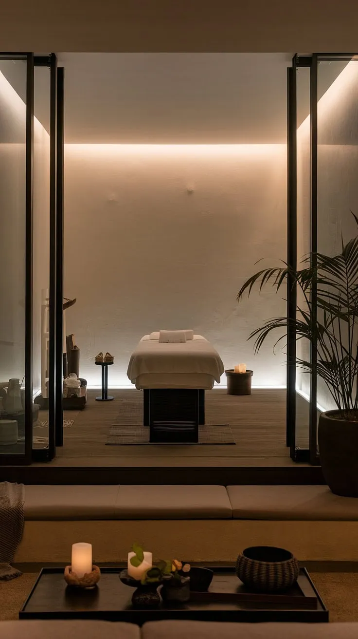 Indulge in the art of mindful living. This zen apartment effortlessly combines a stylish living space with a private spa retreat, offering a sanctuary for both relaxation and rejuvenation. A testament to the power of thoughtful design and a commitment to well-being.