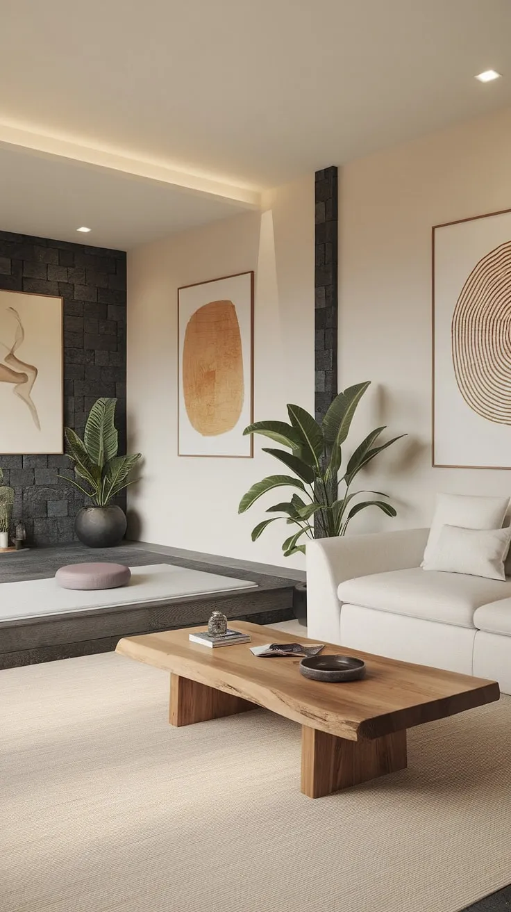 Find your inner peace in this serene sanctuary. The minimalist design, calming color palette, and dedicated meditation space create a haven for relaxation and mindful living. A perfect blend of modern aesthetics and tranquil energy. A true escape from the everyday.