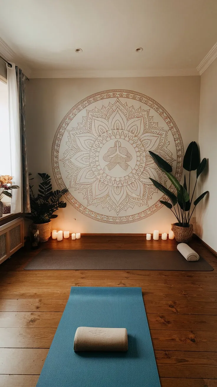 Escape the everyday in this serene yoga and meditation room. A calming oasis, complete with a dedicated yoga corner and inspiring artwork, this space invites you to unwind, breathe, and find your center. A haven for self-care and inner harmony. A place to rejuvenate your mind, body, and spirit.