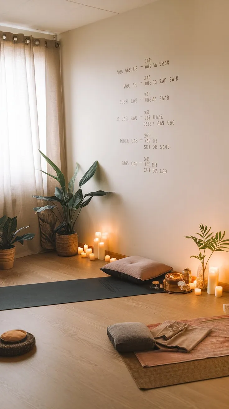 Unwind and awaken in this harmonious blend of yoga and meditation. A dedicated space where every element, from the carefully chosen props to the inspiring art, supports your journey towards inner peace and physical well-being. A haven for self-discovery and rejuvenation.