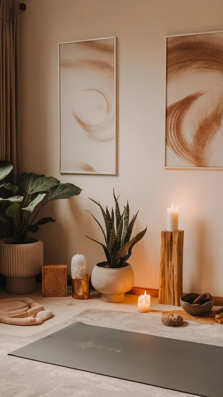 Escape the everyday and step into a world of calm. This zen den, complete with a dedicated yoga corner, invites you to unwind, breathe deeply, and reconnect with your inner peace. A space curated for mindful practice and the nurturing of body and soul.