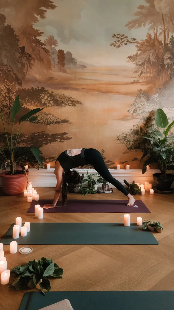 Find your center amidst the calming embrace of nature. Let the gentle candlelight and lush greenery guide you to a deeper sense of peace and serenity, as you connect with your inner self. A sanctuary for the soul, a haven for the body, a journey inward.