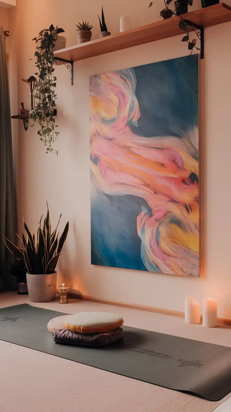 Find your center in this tranquil space. The soft light, calming colors, and comforting textures create the perfect atmosphere for mindful movement and inner peace. A sanctuary for self-care, a haven for your soul, a place to simply be.
