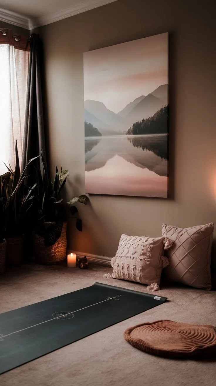 Breathe in serenity. Breathe out stress. This zen den, with its peaceful artwork and inviting yoga space, is designed for ultimate relaxation. A place to unwind, reconnect, and discover your inner calm. A perfect escape from the everyday.