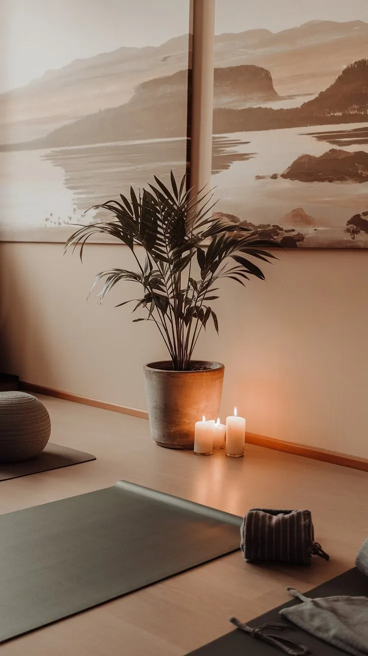 Unroll your mat and breathe. Surround yourself with serenity, allowing the stillness to wash over you. Inhale the peace, exhale the stress. This is your moment of mindful escape.