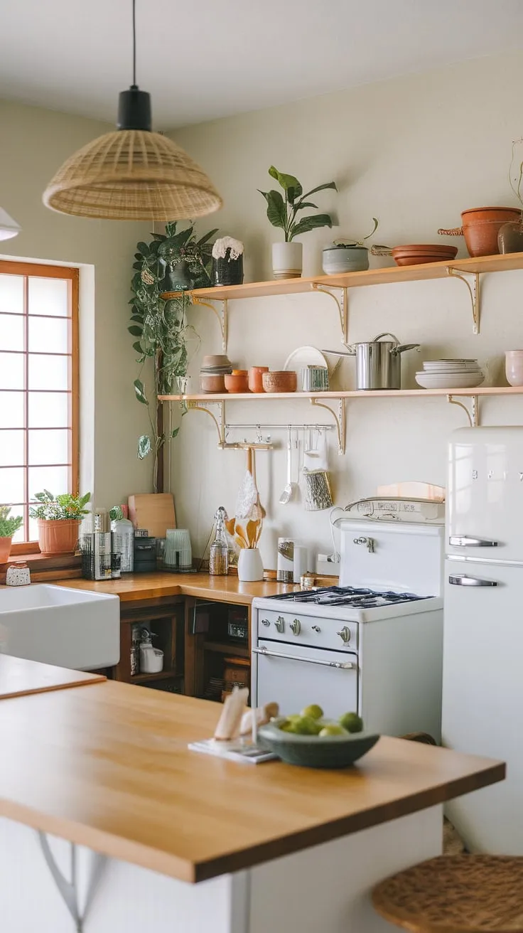 Find serenity in the heart of your home. This Japandi kitchen, with its minimalist design and natural wood elements, creates a space of calm and effortless elegance. The blend of Japanese and Scandinavian aesthetics fosters a feeling of peaceful functionality, a true sanctuary for culinary creativity.