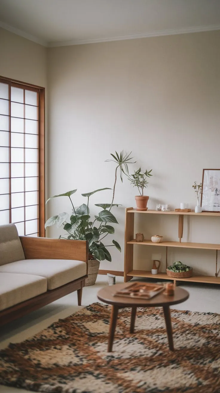Find your calm in this serene Japandi-inspired living room. The neutral palette, natural textures, and minimalist design create a space that's both stylish and incredibly peaceful. A perfect sanctuary for unwinding after a long day.
