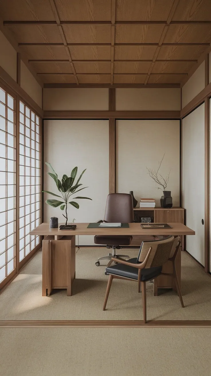 Find your focus in this serene workspace. The minimalist design, natural light, and carefully chosen elements create a haven for productivity and calm. A sanctuary for the mind, a space for inspired work. A testament to the power of simple elegance.