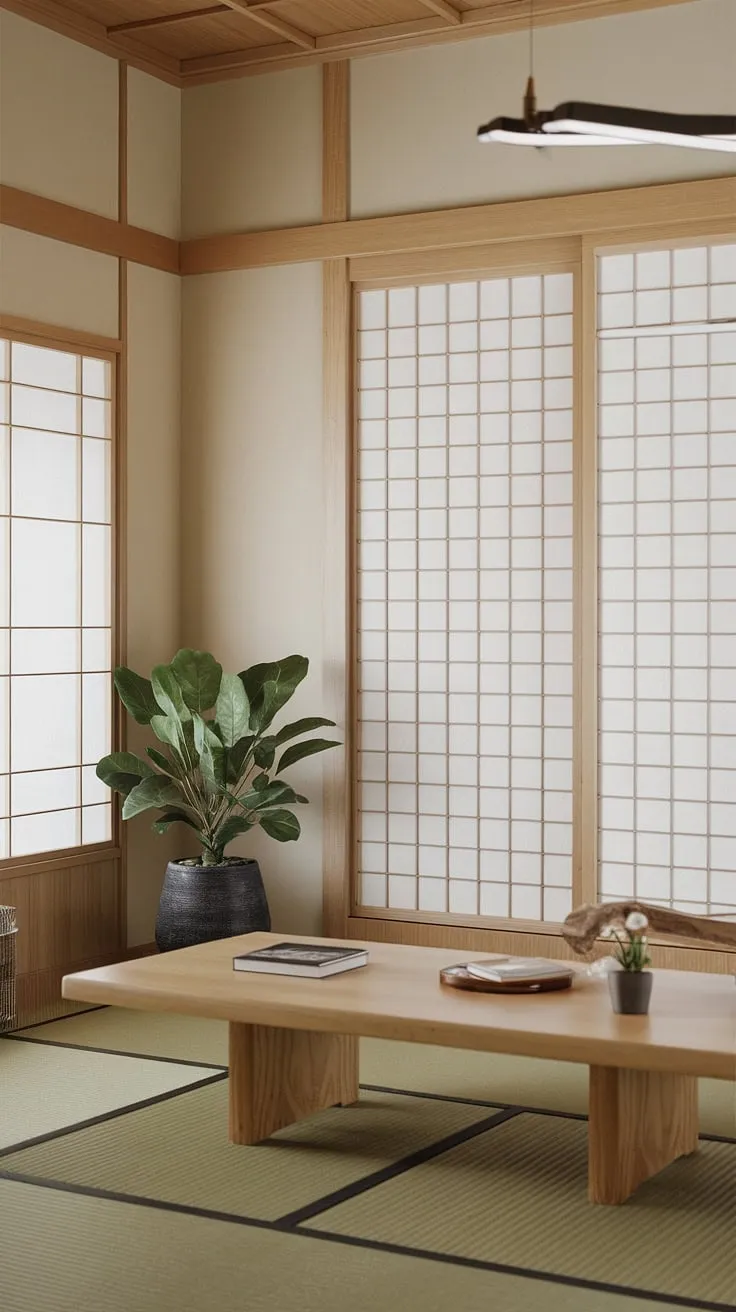 A tranquil retreat for the modern professional. This zen office, with its shoji screen and low table, offers a calming atmosphere conducive to deep work and creative inspiration. A space designed for clarity and intention, fostering a sense of peace and well-being. A testament to the power of mindful design.