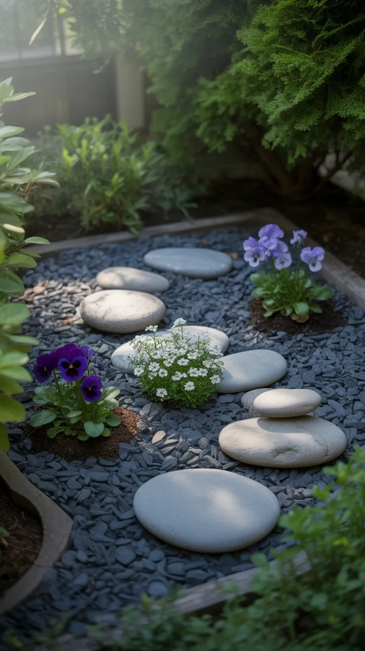 Zen Stones and Purple Whispers